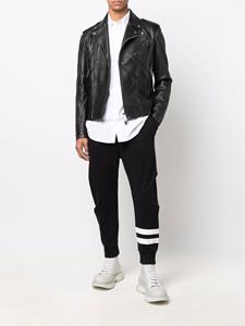 DSQUARED2 Leren bikerjack - Zwart