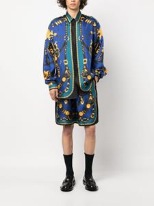 Versace Medusa Saddle zijden shorts - Blauw