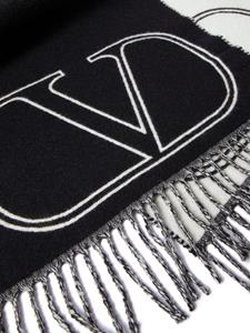 valentinogaravani Valentino Garavani VLogo intarsia sjaal - Zwart