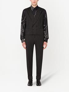 dolce&gabbana Dolce & Gabbana Pantalon met krijtstreep - Zwart