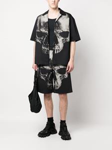 44labelgroup 44 LABEL GROUP Bermuda shorts met doodskopprint - Zwart