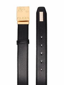 philippplein Philipp Plein Riem met gegraveerde gesp - Zwart