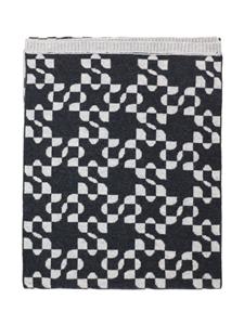 Sjaal met intarsia logo - Grijs
