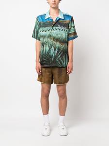 BLUE SKY INN Shorts met palmboomprint - Bruin