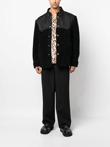 Versace Barocco Silhouette fleece jack - Zwart