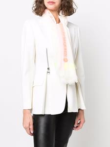 alexandermcqueen Alexander McQueen Sjaal met geborduurde doodskop - Wit