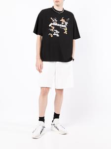 DOMREBEL Shorts met geborduurd logo - Wit
