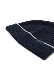 Hackett Ribgebreide muts - Blauw