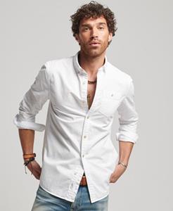 Superdry Mannen The Merchant Store - Overhemd met Lange Mouwen Wit