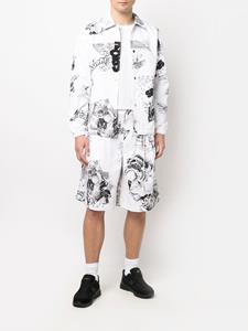 commedesgarçonsshirt Comme Des Garçons Shirt x Christian Marclay shorts met wijde pijpen - Wit