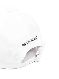 maisonkitsuné Maison Kitsuné Katoenen honkbalpet - Wit