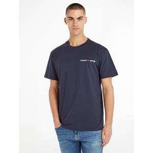 TOMMY JEANS Recht T-shirt met ronde hals en logo op de borst