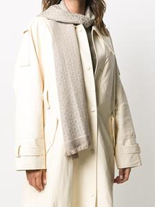 Ferragamo Sjaal met gancini patroon - Beige