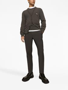 dolce&gabbana Dolce & Gabbana Broek met geborduurd logo - Grijs