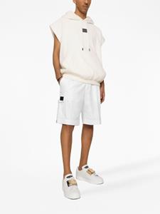 dolce&gabbana Dolce & Gabbana Shorts met logoplakkaat - Wit
