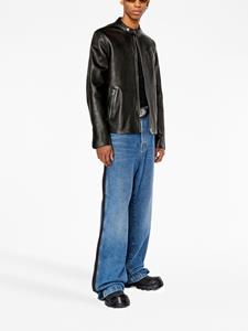 Diesel L-Metalo leren bikerjack - Zwart