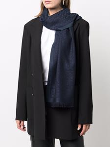 Ferragamo Sjaal met franje - Blauw