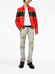 dolce&gabbana Dolce & Gabbana Leren shirtjack - Rood