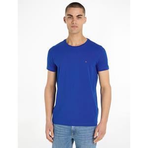 Tommy hilfiger T-shirt met korte mouwen, ronde hals, geborduurd logo