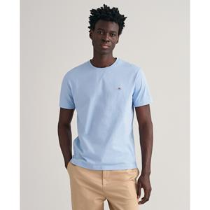 Gant T-shirt met geribde V-hals