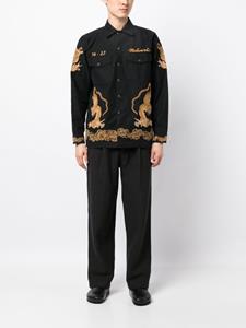 Maharishi Broek met textuur - Zwart