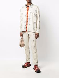 blueskyinn BLUE SKY INN Broek met logoprint - Beige