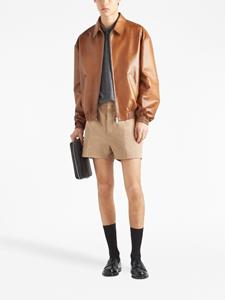 Prada Bomberjack van nappa leer - Bruin