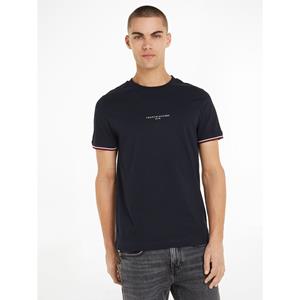 Tommy hilfiger T-shirt met ronde hals, tipped logo