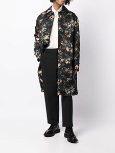 ERDEM Trenchcoat met bloemenprint - Zwart