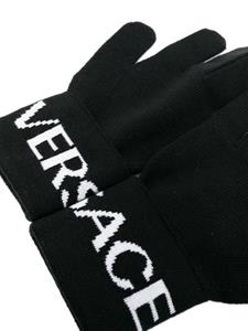 Versace Intarsia handschoenen - Zwart