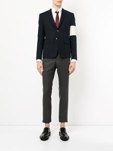 Thom Browne Skinny broek met lage tailleband in Super 120's twill - Grijs