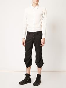christophernemeth Christopher Nemeth flared hem cropped trousers - Zwart