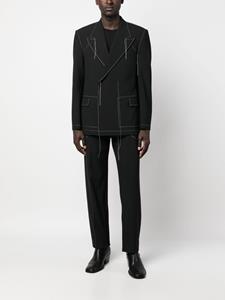 Off-White Pantalon met stikseldetail - Zwart