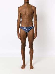 amirslama Amir Slama Zwembroek met abstracte print - Blauw
