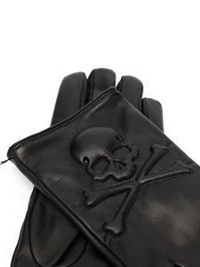 philippplein Philipp Plein Leren handschoenen - Zwart