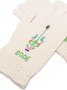 BODE Handschoenen met geborduurd logo - Beige