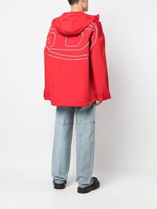 Diesel W-Hennes parka met logo afwerking - Rood