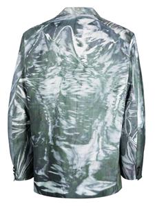 Doublet Blazer met abstracte print - Groen