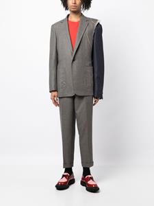 Blazer met enkele rij knopen - Bruin