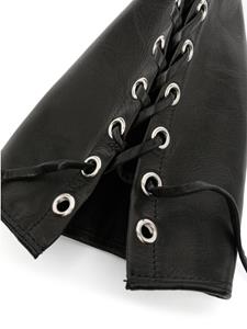 Manokhi Leren handschoenen - Zwart