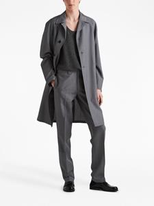 Prada Mohair-wollen broek met logo - Grijs