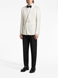 Zegna jacquard silk-wool evening jacket - Wit
