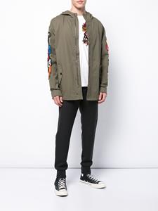 Haculla jas met capuchon en Hacmania patch - Groen
