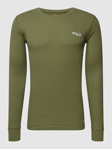 Polo Ralph Lauren Underwear Shirt met lange mouwen en labelstitching, model 'Cuffed'
