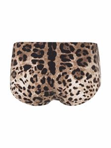 dolce&gabbana Dolce & Gabbana Zwembroek met luipaardprint - Bruin