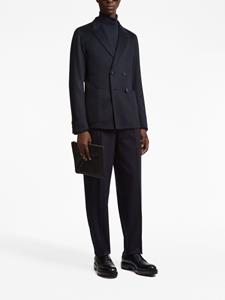 Zegna Oasi cashmere double-breasted blazer - Blauw