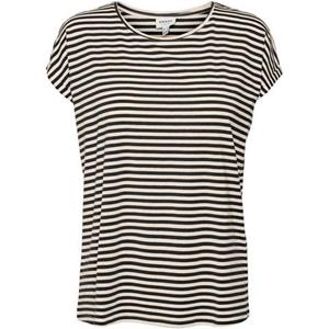 Vero Moda Shirt met ronde hals VMAVA PLAIN SS TOP STRIPE GA JRS NOOS