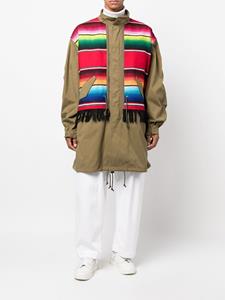 Parka met regenboogprint - Groen