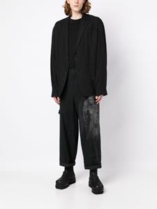 yohjiyamamoto Yohji Yamamoto Broek met print - Zwart