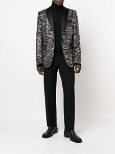 philippplein Philipp Plein Blazer met enkele rij knopen - Zwart